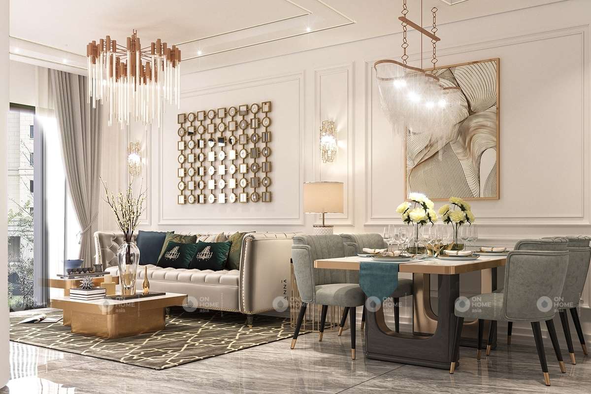 Thiết kế phòng khách theo phong cách cổ điển