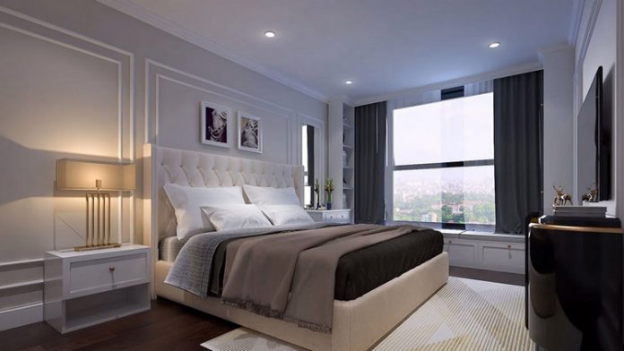 Thiết kế phòng ngủ đơn giản sang trọng.