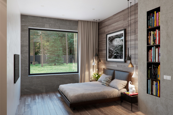 Thiết kế phòng ngủ đơn giản sang trọng.