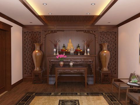Thiết kế phòng thờ theo phong cách Tân cổ điển