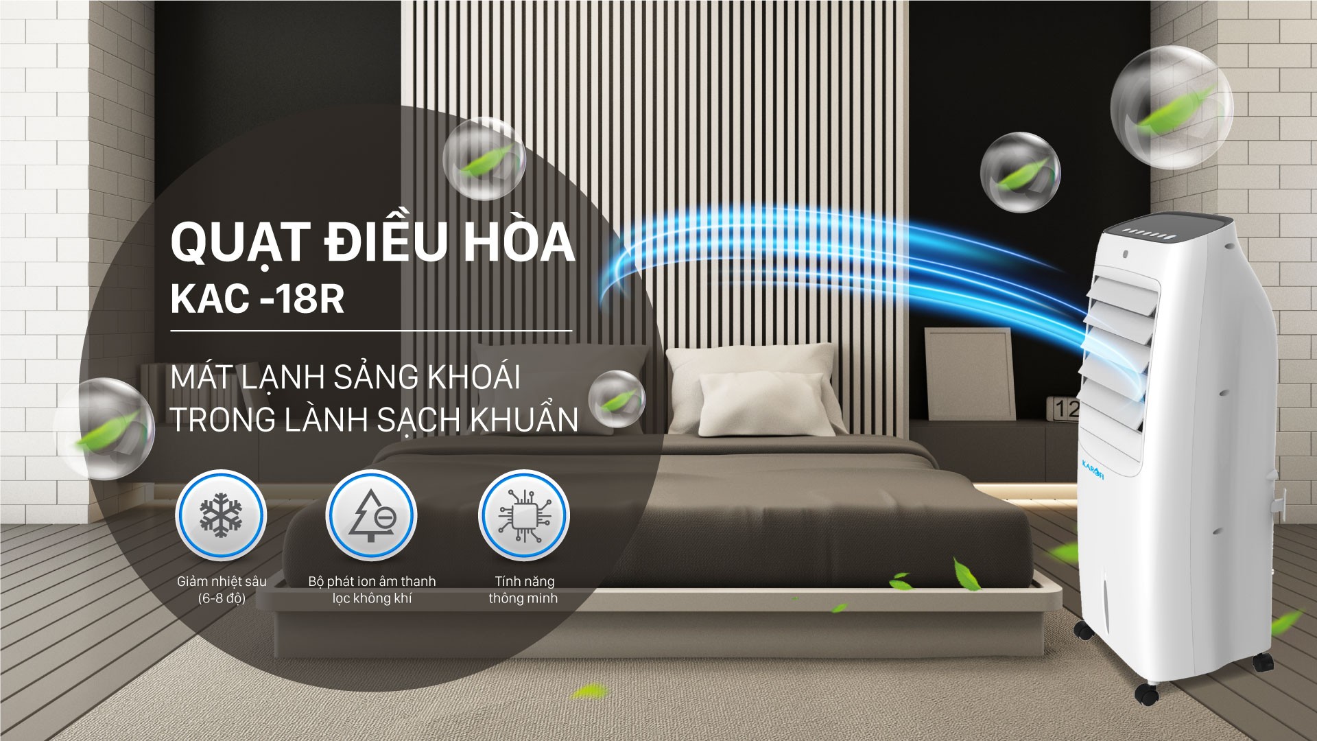 Quạt điều hòa Karofi KAC-18R