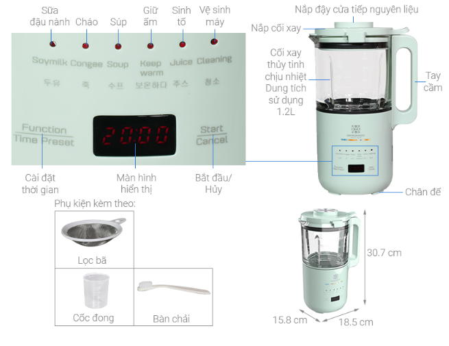 MÁY LÀM SỮA HẠT ĐA NĂNG HAWONKOO - LIÊN HỆ ĐỂ ĐƯỢC GIÁ TỐT