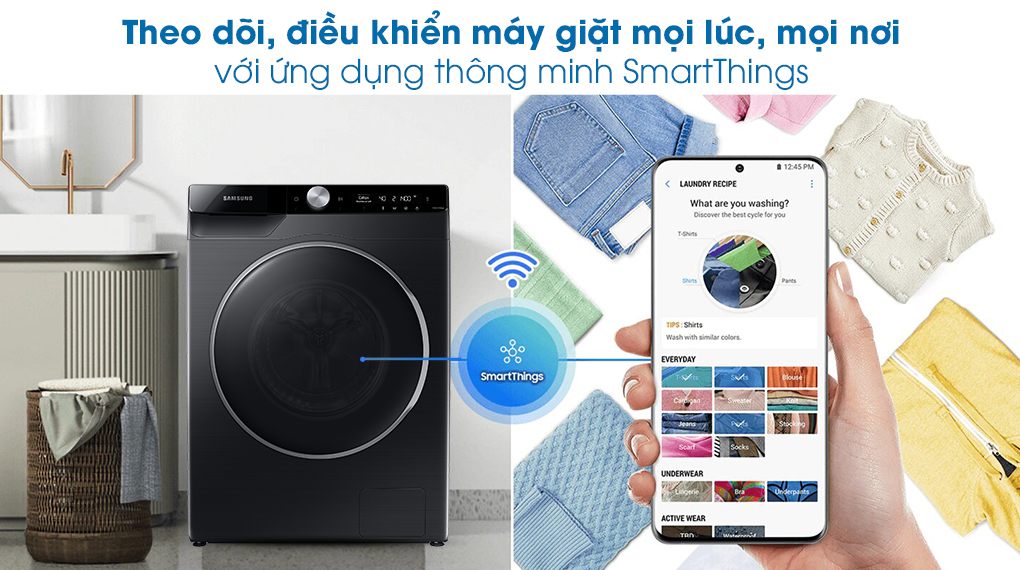 Máy giặt Samsung 10kg WW10TP44DSB/SV lồng ngang màu đen
