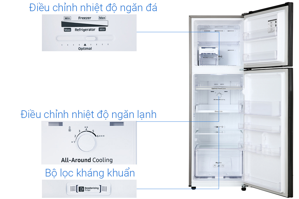 Tủ lạnh Samsung Inverter 256 lít RT25M4032BU/SV - Liên hệ để được giá tốt