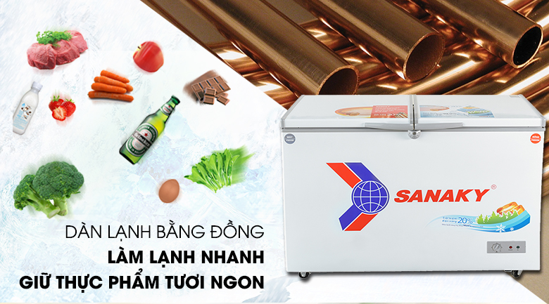 Tủ đông Sanaky VH-3699W1N 260 lít 2 chế độ