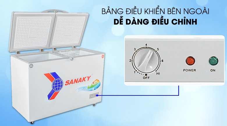 Tủ đông Sanaky VH-3699W1N 260 lít 2 chế độ