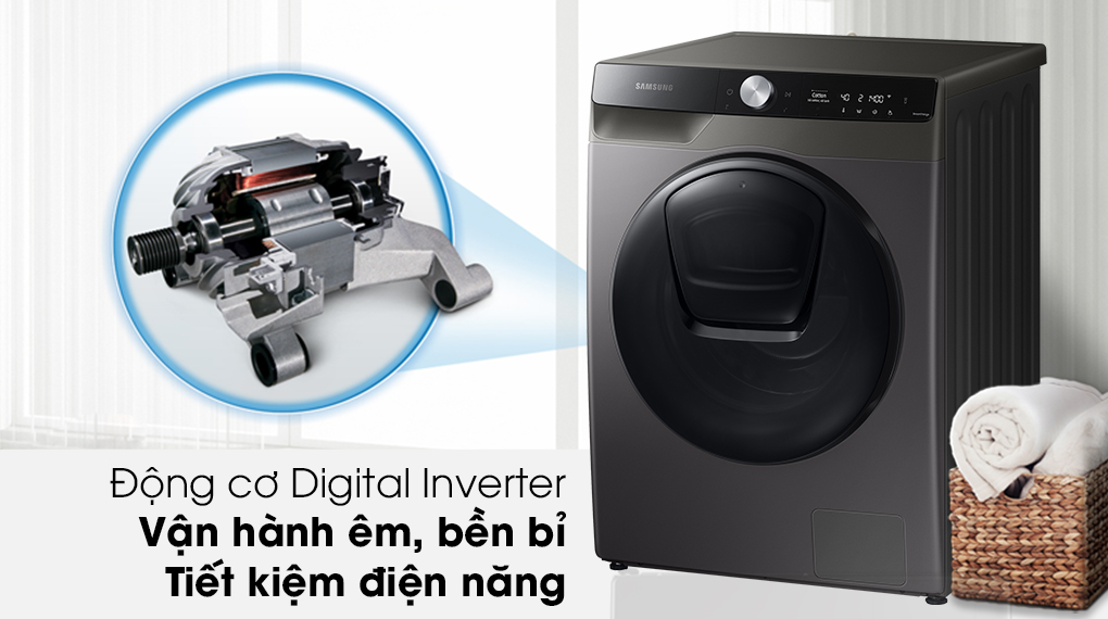 Máy giặt sấy Samsung Addwash Inverter WD95T754DBX/SV 9.5kg giặt 6kg sấy lồng ngang