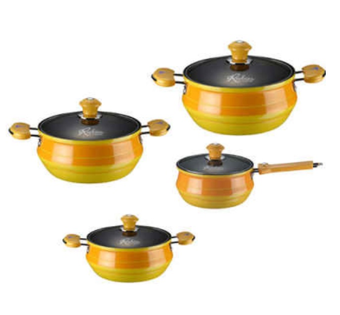 Bộ nồi Kitchen IH-1327 vàng 4 món