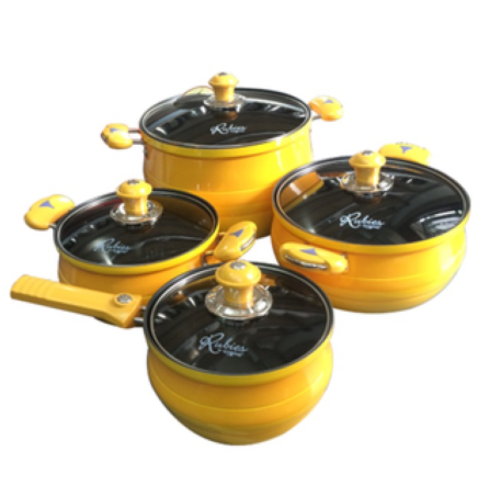 Bộ nồi Kitchen IH-1327 vàng 4 món