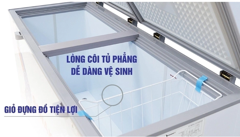 Tủ đông Sanaky VH3699A2K 1 chế độ, kính cường lực