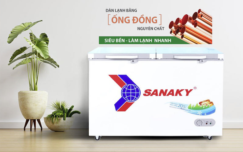 Tủ đông Sanaky VH3699A2K 1 chế độ, kính cường lực