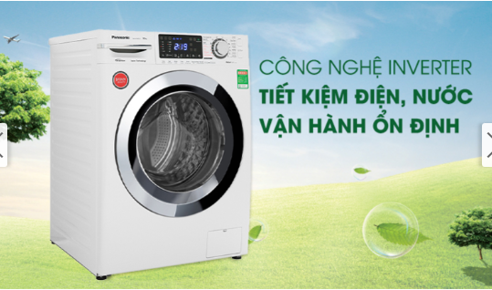 Máy giặt sấy Panasonic NA-V90FC1WVT, 9kg, lồng ngang, màu trắng