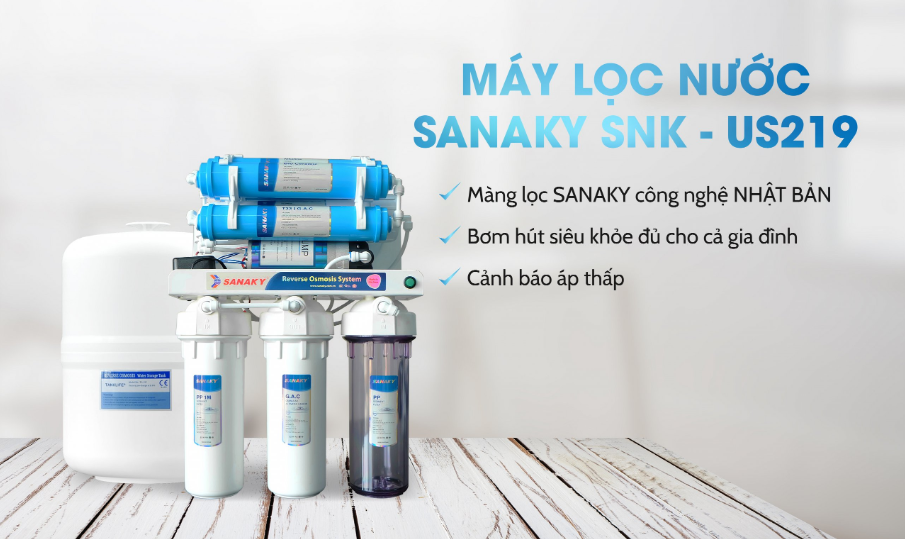 Máy lọc nước RO Sanaky SNK-US219 không vỏ âm tủ
