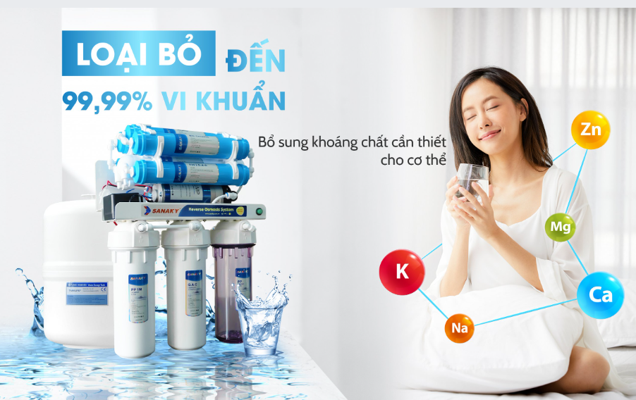 Máy lọc nước RO Sanaky SNK-US219 không vỏ âm tủ