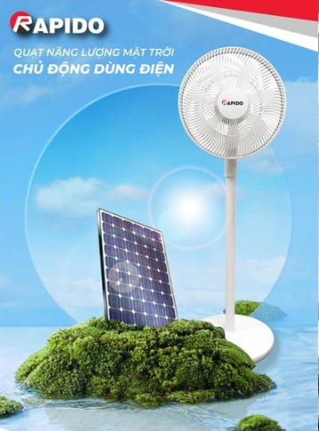 Quạt năng lượng mặt trời Rapido RSF-30