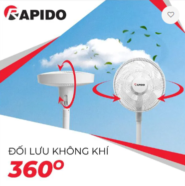 Quạt năng lượng mặt trời Rapido RSF-30