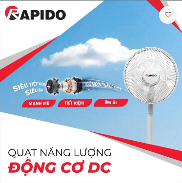 Quạt tích điện Rapido RBF - 30
