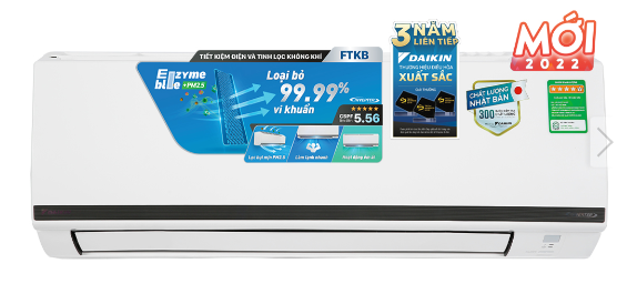 Điều hòa Daikin Inverter 1.5 HP FTKB35WMVMV 12.000 1 chiều