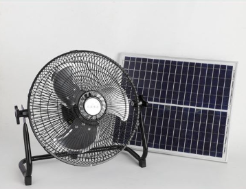 Quạt Năng Lượng Mặt Trời Có Pin Tích Điện. Cánh Nhôm Siêu Mát, Hàng Cứng Cáp, Có Cổng Sạc USB