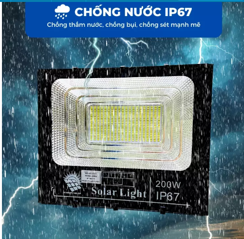 ĐÈN 200W NĂNG LƯỢNG MẶT TRỜI - ĐÈN NĂNG LƯỢNG MẶT TRỜI LIỀN THỂ 200W - Solar Light 200W