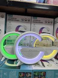 LOA BLUETOOTH CHỮ G kiêm SẠC KHÔNG DÂY tích hợp ĐÈN LED ĐỔI MÀU  BT2301 - Hàng Chính Hãng