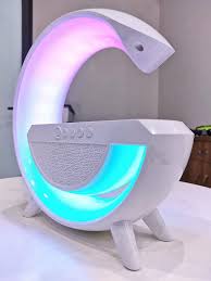 LOA BLUETOOTH CHỮ G kiêm SẠC KHÔNG DÂY tích hợp ĐÈN LED ĐỔI MÀU  BT2301 - Hàng Chính Hãng