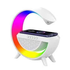 LOA BLUETOOTH CHỮ G kiêm SẠC KHÔNG DÂY tích hợp ĐÈN LED ĐỔI MÀU  BT2301 - Hàng Chính Hãng