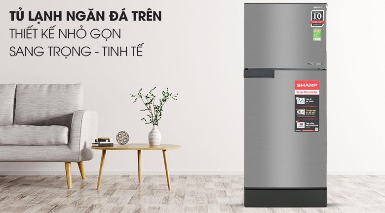 Tủ lạnh Sharp Inverter 150 lít SJ-X176E-SL