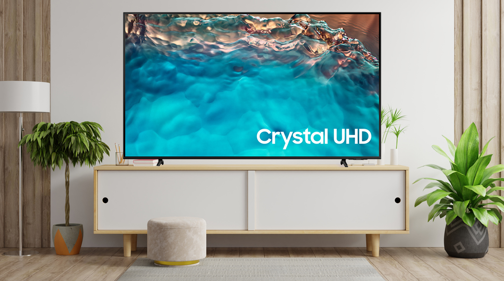 Smart Tivi Samsung 4K 55 inch UA55BU8000KXXV 2022 NEW