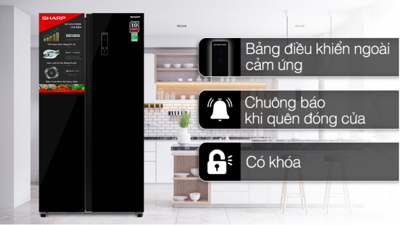 TỦ LẠNH SHARP SJ-SBX440VG-BK, INVERTER, 442L, MÀU ĐEN - LIÊN HỆ ĐỂ ĐƯỢC GIÁ TỐT