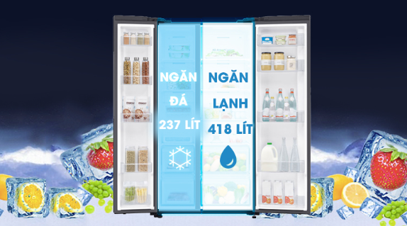 Tủ lạnh Samsung Inverter 655 lít RS62R5001B4/SV - LIÊN HỆ ĐỂ ĐƯỢC GIÁ TỐT