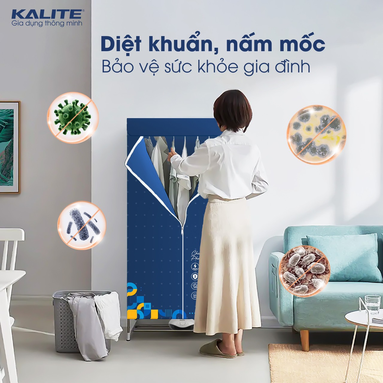 Tủ sấy quần áo Kalite KL6660 - liên hệ để được giá tốt