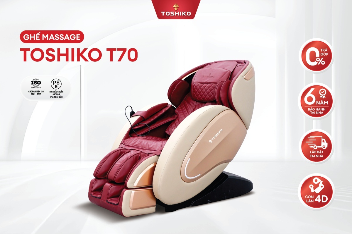 GHẾ MASSAGE TOSHIKO T70 (LIÊN HỆ ĐỂ ĐƯỢC TƯ VẤN GIÁ TỐT)