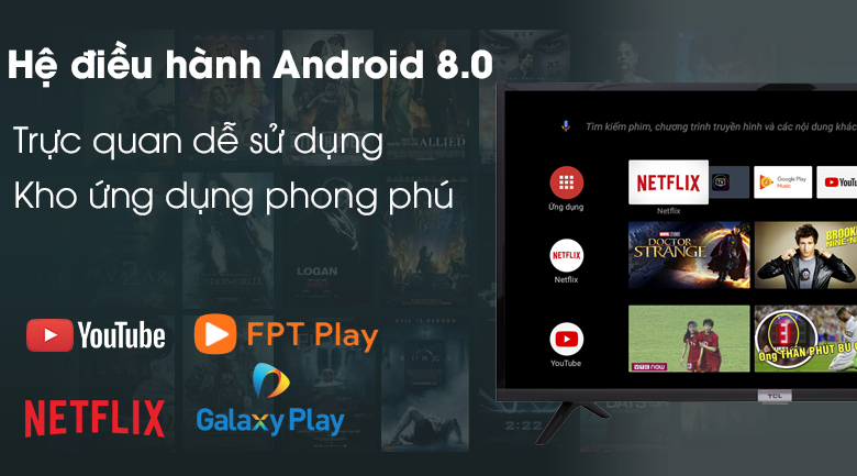 Tivi TCL 32S6500, HD, giọng nói