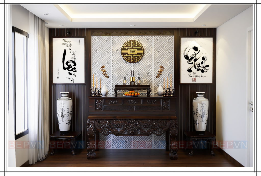 Thiết kế phòng thờ theo phong thủy