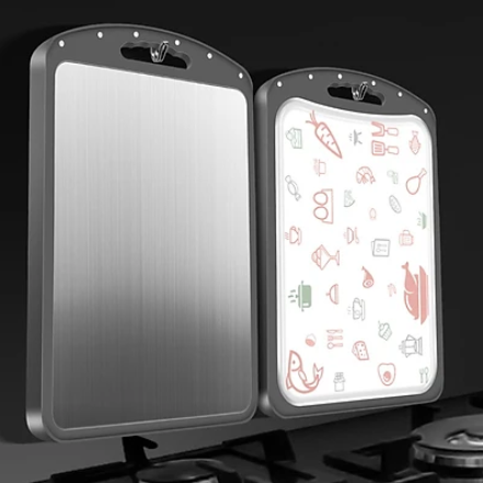 Thớt kháng khuẩn 2 mặt inox và nhựa