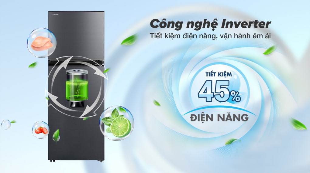 Tủ lạnh Toshiba GR-RT325WE-PMV(06)-MG 249L lấy nước ngoài Inverter