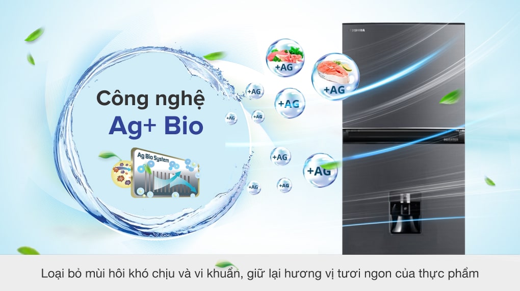 Tủ lạnh Toshiba GR-RT325WE-PMV(06)-MG 249L lấy nước ngoài Inverter