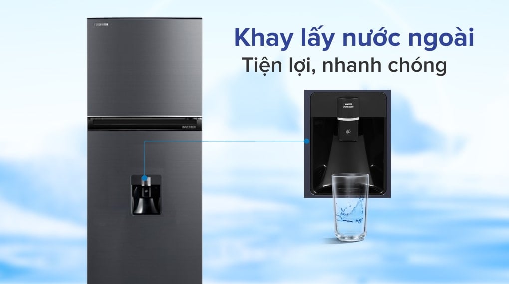 Tủ lạnh Toshiba GR-RT325WE-PMV(06)-MG 249L lấy nước ngoài Inverter