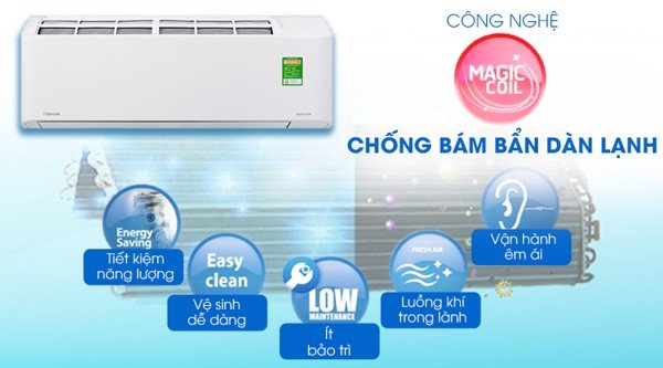 Điều hòa Toshiba 1 chiều Inverter 12000BTU RAS-H13C2KCVG-V