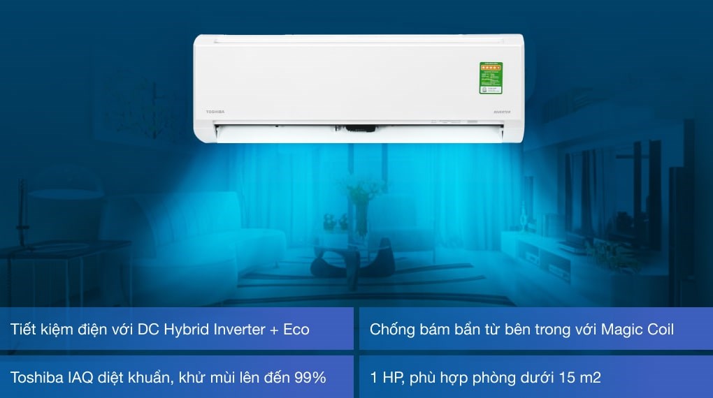 Điều hòa Toshiba 1 chiều Inverter 12000BTU RAS-H13C2KCVG-V