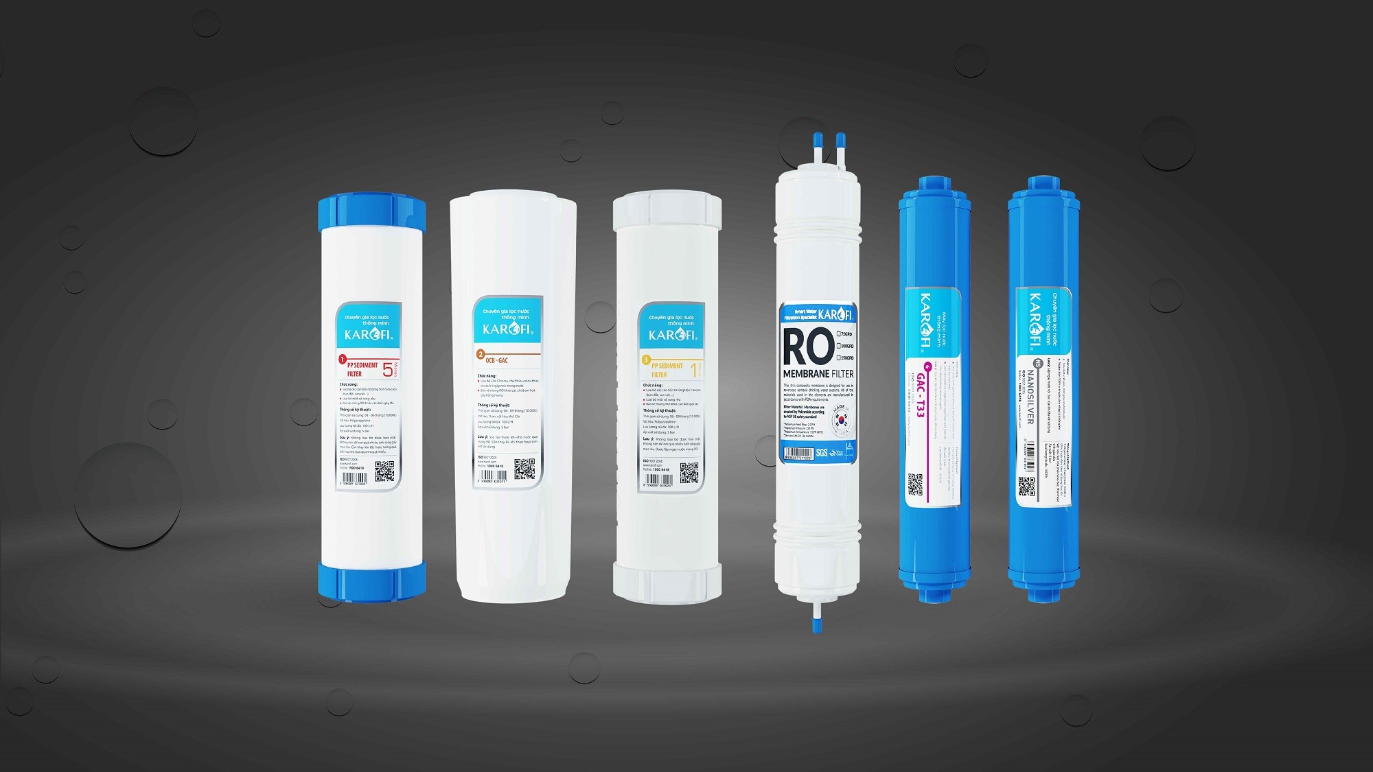 Cây nước nóng lạnh Karofi HC18RO tích hợp lọc nước