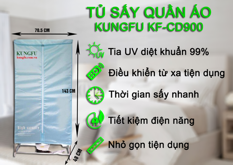 Tủ sấy quần áo Kungfu KF-CD900