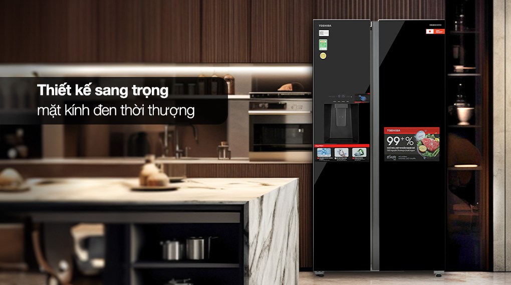 TỦ LẠNH TOSHIBA SIDE BY SIDE GR-RS755WIA-PGV(22)-XK Inverter 568 lít