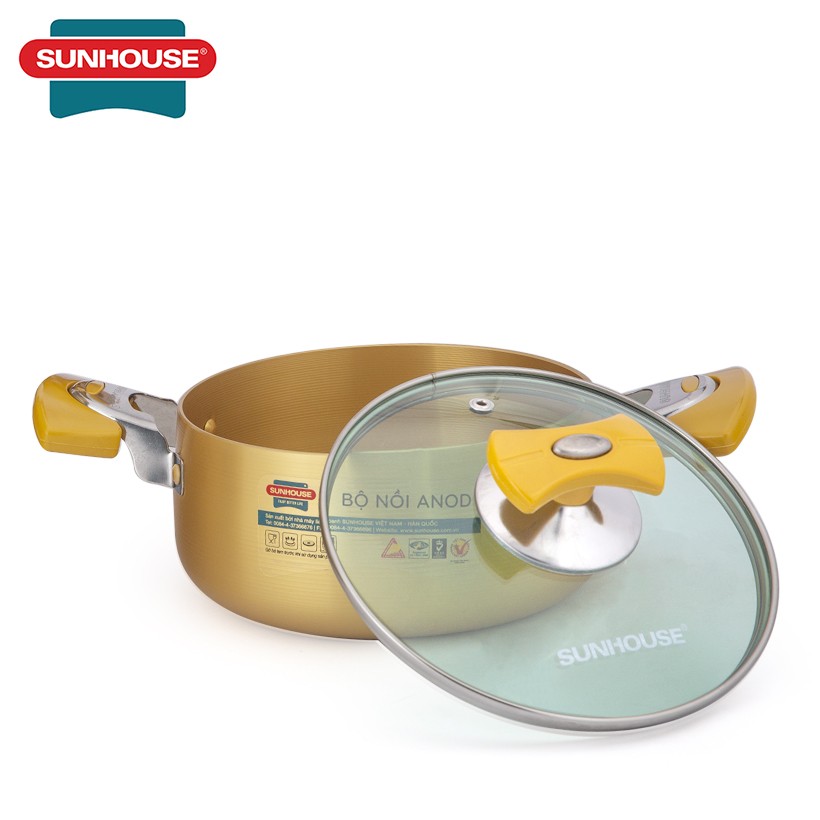 Bộ nồi Sunhouse Sh-8834 (màu cốm)