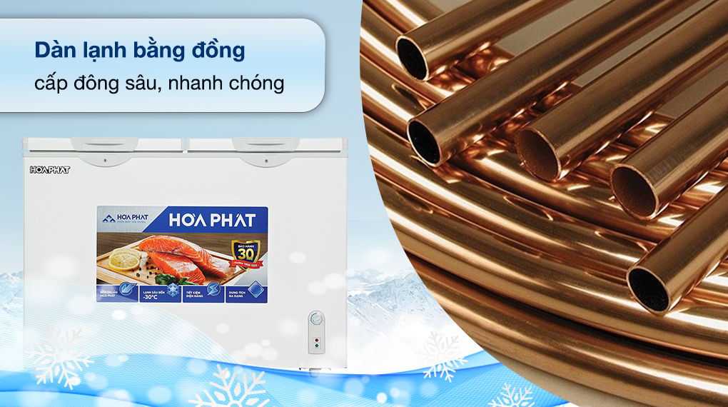 Tủ đông Hòa Phát HPF BD6245.T1 245 Lít , mặt kính