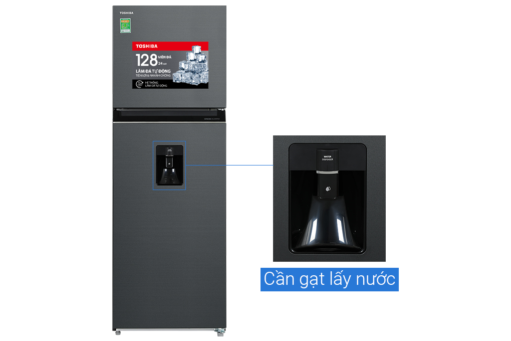 TỦ LẠNH TOSHIBA GR-RT435WEA-PMV(06)-MG, 337L, VÒI NGOÀI, MÀU ĐEN, LÀM ĐÁ TỰ ĐỘNG - LIÊN HỆ ĐỂ ĐƯỢC GIÁ TỐT