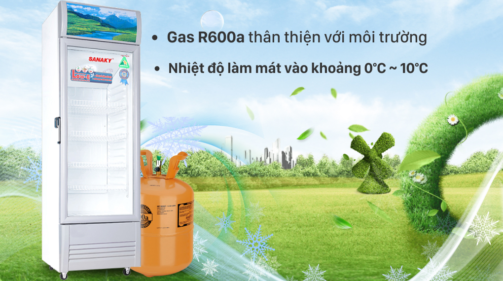 Tủ mát Sanaky VH408K3L Inverter 340 lít