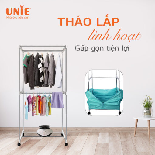 Tủ sấy quần áo UNIE UE-688 kháng khuẩn