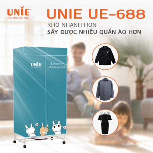 Tủ sấy quần áo UNIE UE-688 kháng khuẩn
